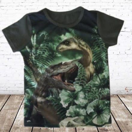 Jongens T-shirt Dinosaurus JM804 - Groen - 146/152