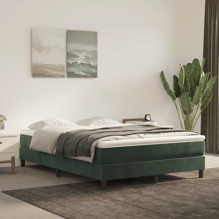 vidaXL - Pocketveringmatras - medium - 120x210x20 - cm - fluweel - donkergroen