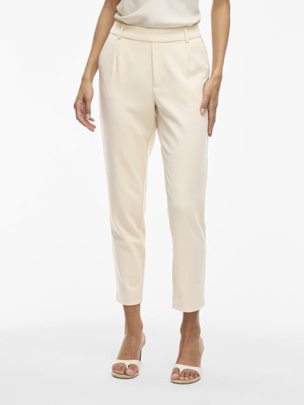 Vila Broek Vivarone Hw Slim Pant - Noos 14087406 Sandshell Dames Maat - W34