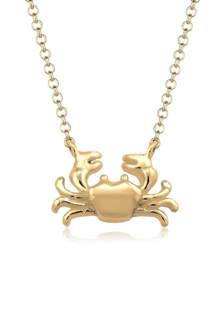Elli - Halsketting - dames krab strand in 925 sterling zilver verguld - Dames