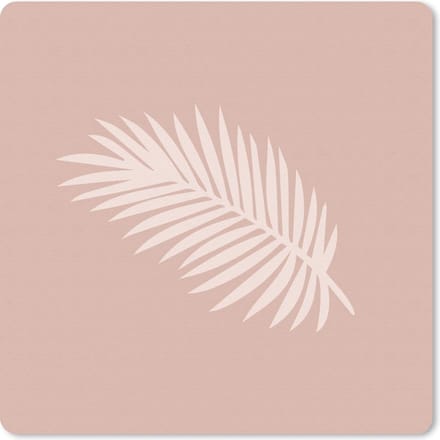 Muismat 20x20 cm - Mousepad Zomer - Palmblad - Pastel - Muismatten