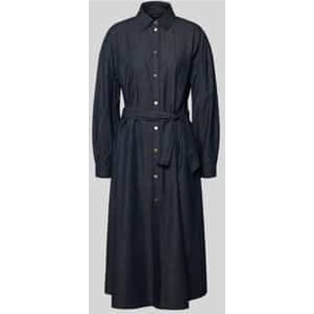 Overhemdjurk in denimlook met strikriem