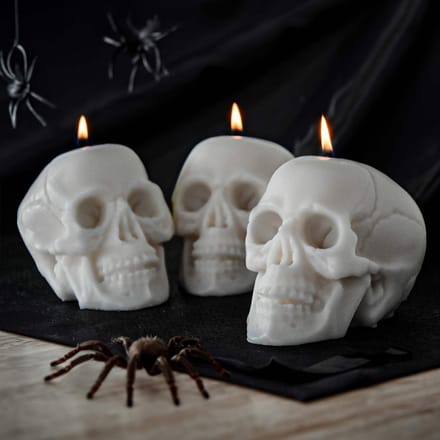 MikaMax Skull Candle Set - Kaars - Halloween - Schedel decoratie - Kaarsen