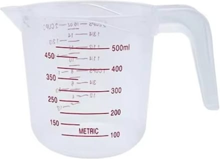 Maatbeker - 500ml - plastic - cocktail/glas/klein/maatcilinder
