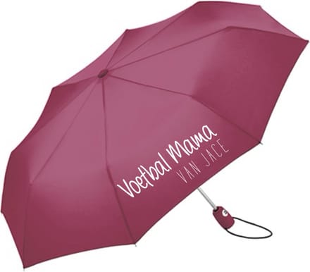 Paraplu voetbal Mama met naam kind-Chic Bordeaux