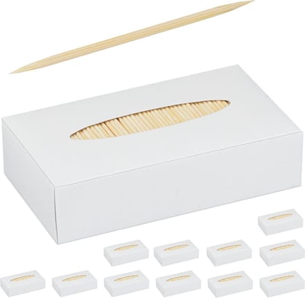 tandenstokers set van 12000 - 6,5 cm - hout