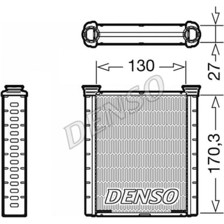 Warmtewisselaar, interieur verwarming DENSO DRR46001