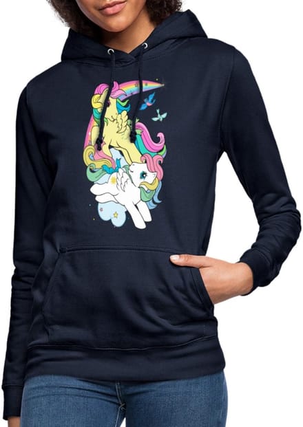 My Little Pony Retro Pony's Met Gekleurde Manen Hoodie Dames