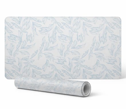 Duurzame antislip bureauonderlegger met delicate bladeren, 90x45 cm