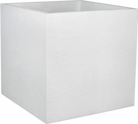 EDA Bloempot / plantenpot Graphit - kunststof - creme wit - 50 cm - dubbelwandig - binnen / buiten