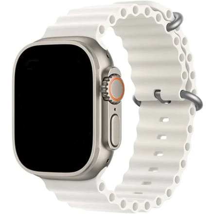 2+1 | Apple Watch Bandje Ocean - Siliconen - Wit