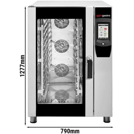 GGM Gastro Kombidämpfer - Touch - 10x EN 600x400 oder 10x GN 1/1 - inkl. Waschsystem & Temperaturfühler