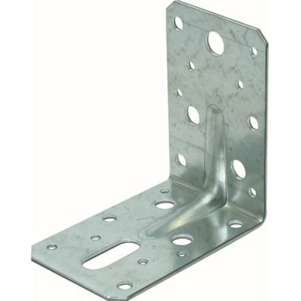 Hoekanker met ril - hoekverbinder voor houtbouw - 90 x 90 mm