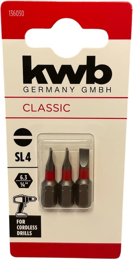 KWB 3 bitjes standaard 25mm vlak 4