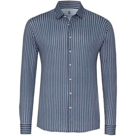 Desoto Overhemd Allover Stripe Casual Kent Navy / male