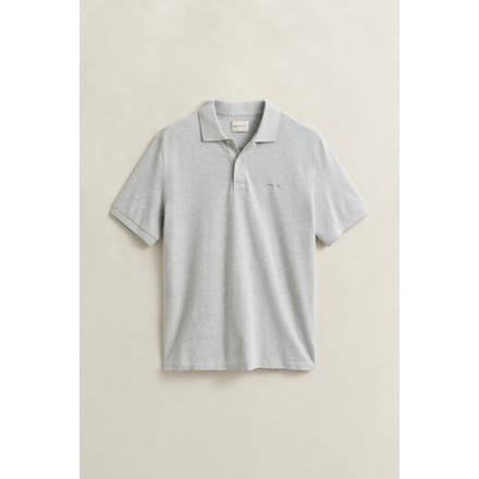 Gant Polo 2-Tone Short Sleeve Cotton Grijs Melange / male