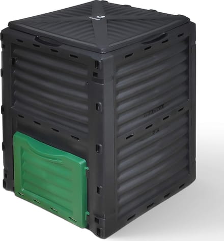 Tuincompostbak 300 l premium kwaliteit van polypropyleen stoot- en UV-bestendig zwart/groen