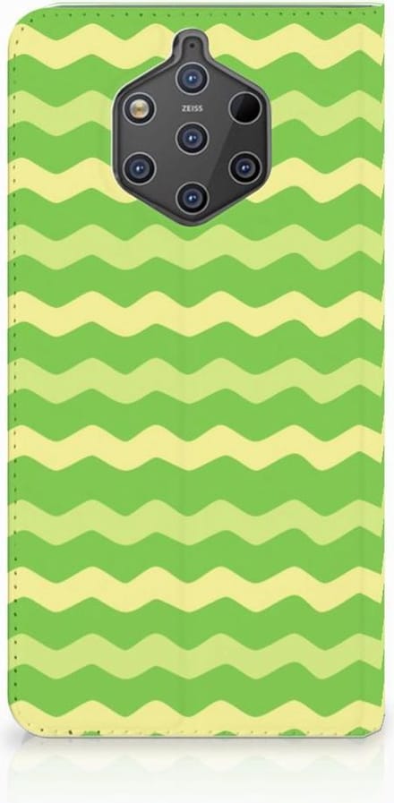 Nokia 9 PureView Hoesje met Magneet Waves Green
