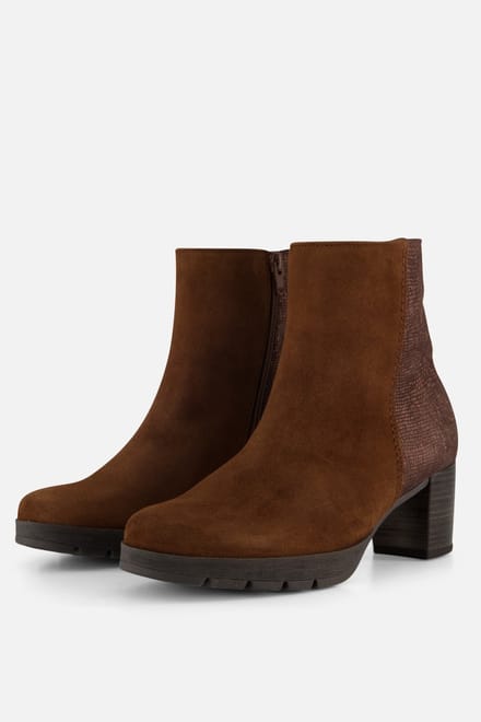 Gabor Enkellaarsjes bruin Suede - Maat 6