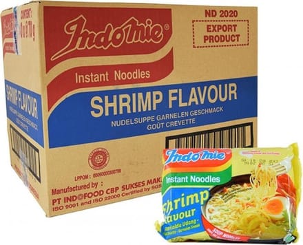 Indomie Instant Noodles Cup - Shrimp Flavour - 5 x 70g - Voordeelverpakking