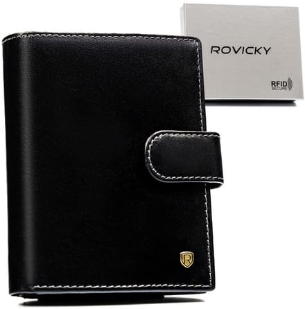 Rovicky RFID - Luxe Herenportefeuille - Grote Capaciteit - Natuurlijke Lederen - Veiligheid
