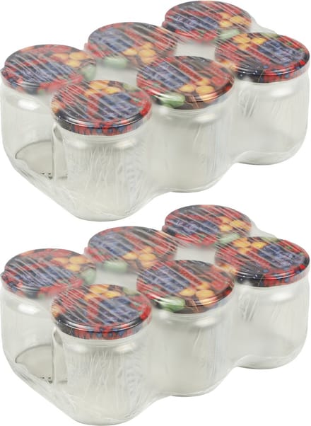 HI weckpotten/inmaakpotten met schroefdop - set 12x - 540 ml - glas
