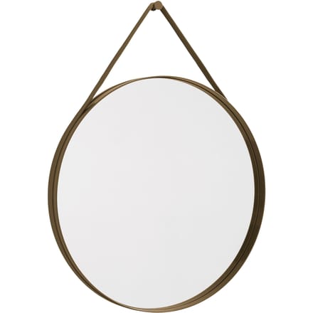 HAY Strap Mirror No 2 - light brown - Ø 70 cm