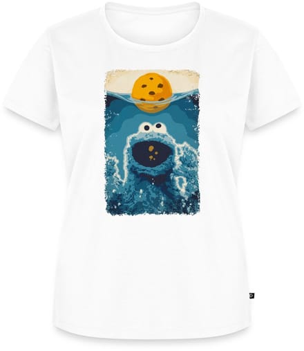 Sesamstraat Koekiemonster Haai Premium T Shirt Dames