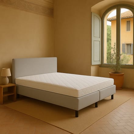 Boxspring Vendita vlak 200x210 cm Luxe Pocketvering Stof grijs