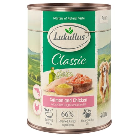 6x400g Zalm & Kip Lukullus Hondenvoer