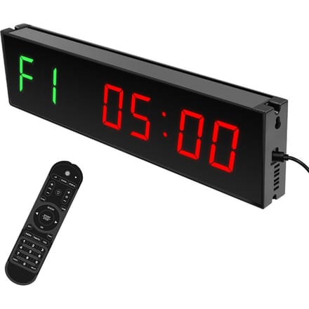 LED Digitale Gym Timer Countdown Draadloze Afstandsbediening Timer voor Oefening Fitness EU Plug black