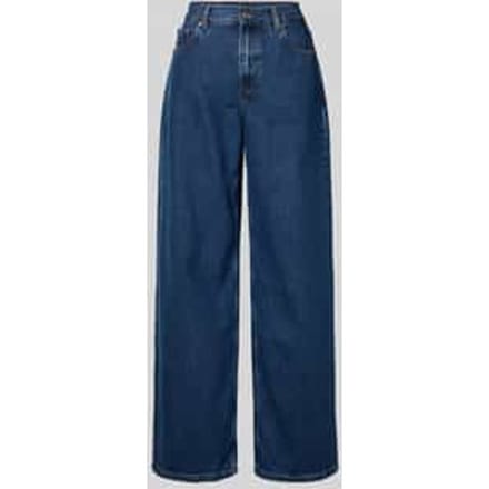 Wide leg jeans van puur katoen