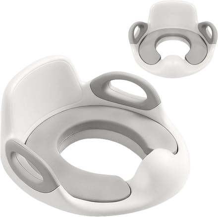 Kindertoiletbril - Zindelijkheidstrainer - Zindelijkheidstraining - Extra spatbescherming - 37 cm diep - Wit