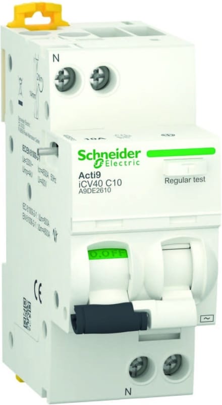 Schneider Electric -Internationale +AUTO Acti 9 iCV40 10A 30mA AC aardlekschakelaar 1P+N