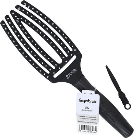 Olivia Garden Fingerbrush Care Iconic Nylon Zwart Medium