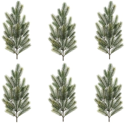 Decoris kersttak - 6x - groen - 66 cm - dennentak - kerstversiering - kerstdecoratie - kunsttak