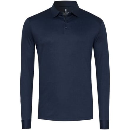 Desoto Polo Essential Kent Long Sleeve Navy / male