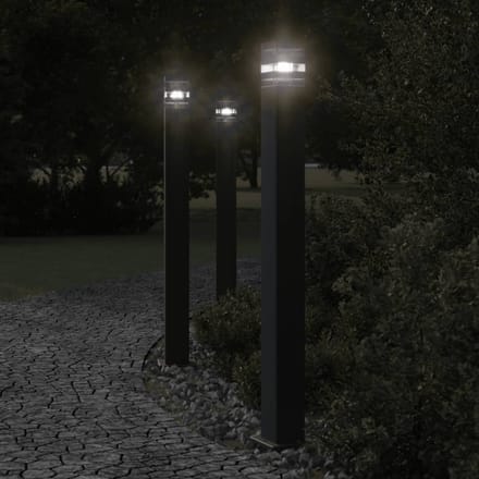 vidaXL Buitenvloerlamp 110 cm aluminium zwart