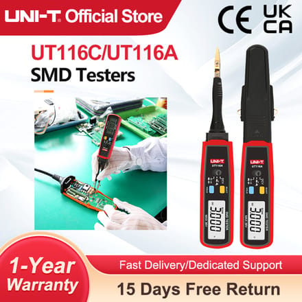 UNI-T SMD Tester UT116C UT116A Weerstandstester Draaibare LED Diode Weerstand Batterij Test Condensator Tester UT116C