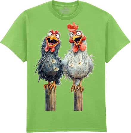 Gekke Kippen Friendly Chickens The Coloured House T-shirt M