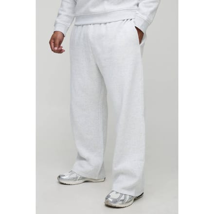 Plus Basic Joggers met rechte pijpen | Grey Marl | Size 3XL