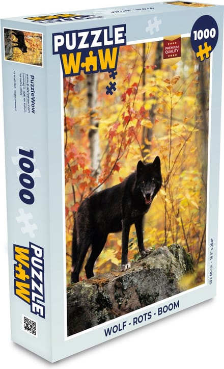 Puzzel Wolf - Rots - Boom - Legpuzzel - Puzzel 1000 stukjes volwassenen