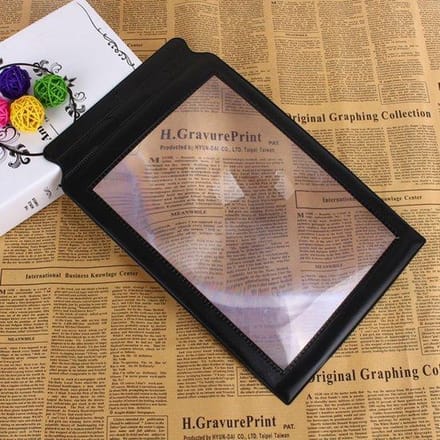 Leesloep | Vergrootglas | Vergrootblad | A4 Formaat Paneel | Loep | Loupe | Vergroot 3x | Handig tijdens Lezen