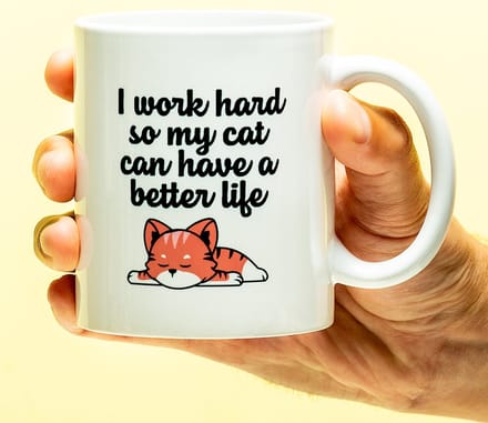 Mok I Work Hard van Ditverzinjeniet.nl