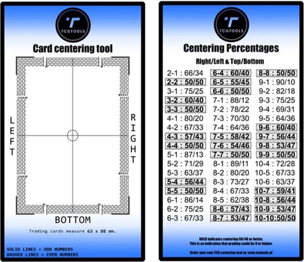 TcgTools Card Centering Tool Blauw