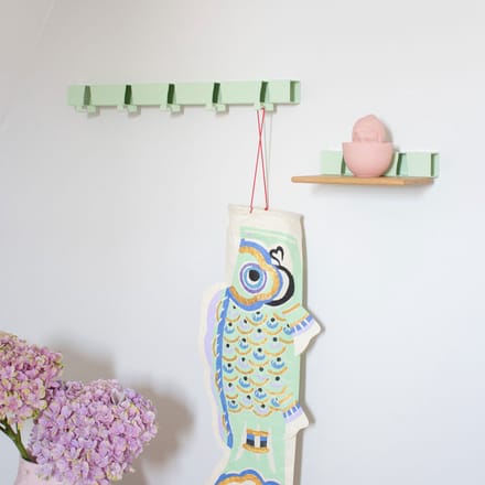 Vij5 Coatrack By The Meter kapstok met 5 haken groen