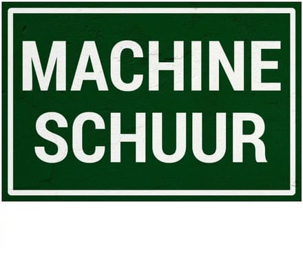 Machineschuur bord | Sign Again materiaal | 30 x 20 cm
