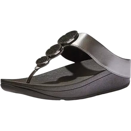 Fitflop - Halo Bead Circle Metallic Toe-post Zwart 40