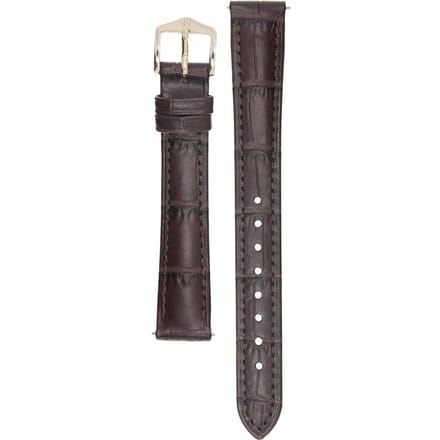 Hirsch Horlogeband -  Duke Donkerbruin - Leer - 14mm