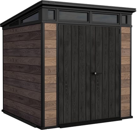 Keter Walnut Pent 77 Tuinhuis - 216x218x226 cm – Donker Bruin